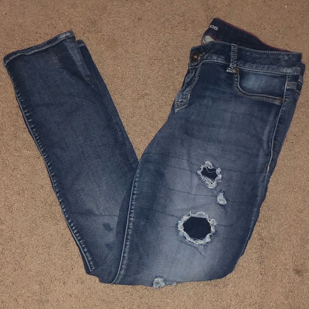 Maurices Ripped Patch Skinny Jeans Womens Large